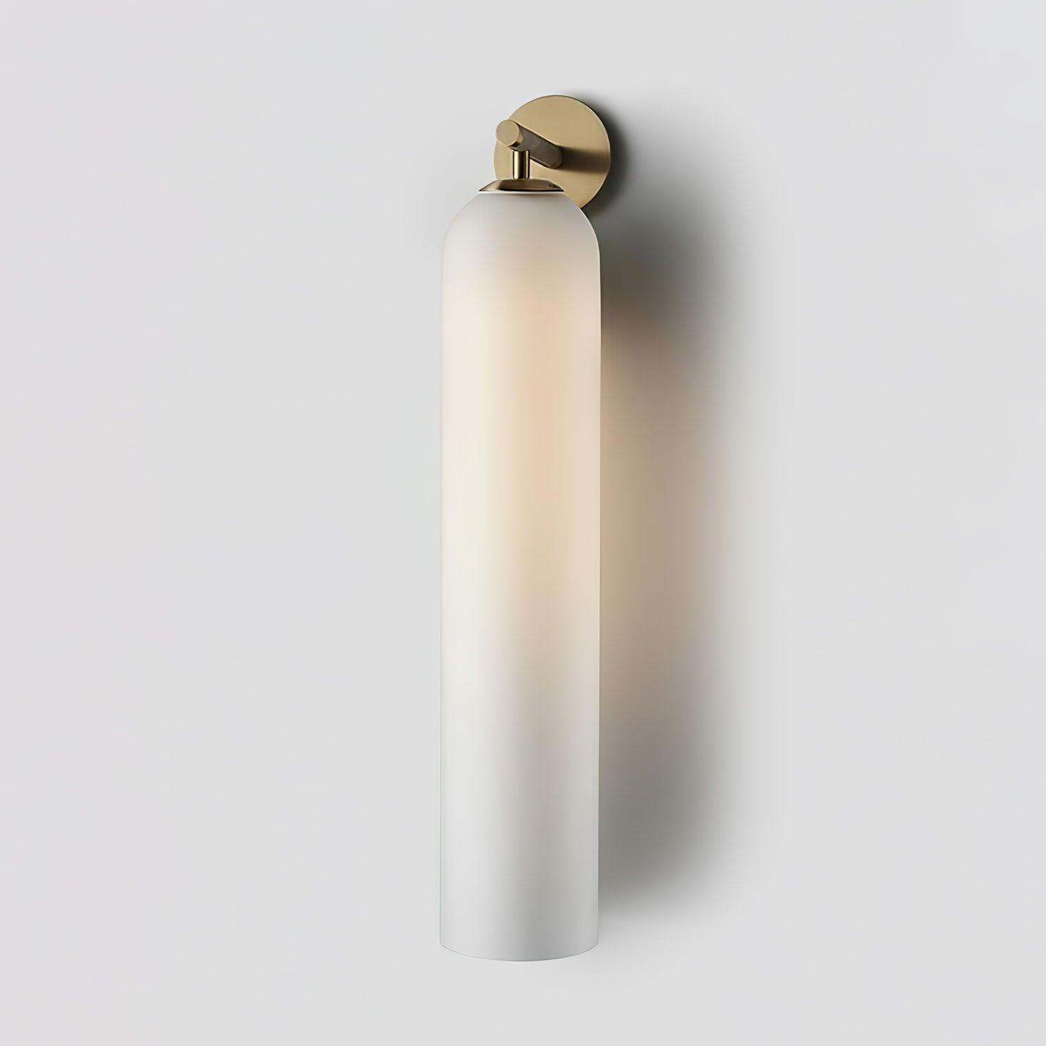 Wall Sconce Clear Glass Brass Cylinder | Modern