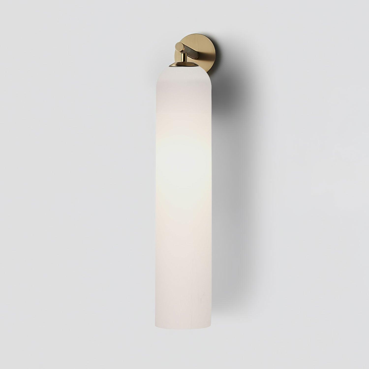 Wall Sconce Clear Glass Brass Cylinder | Modern