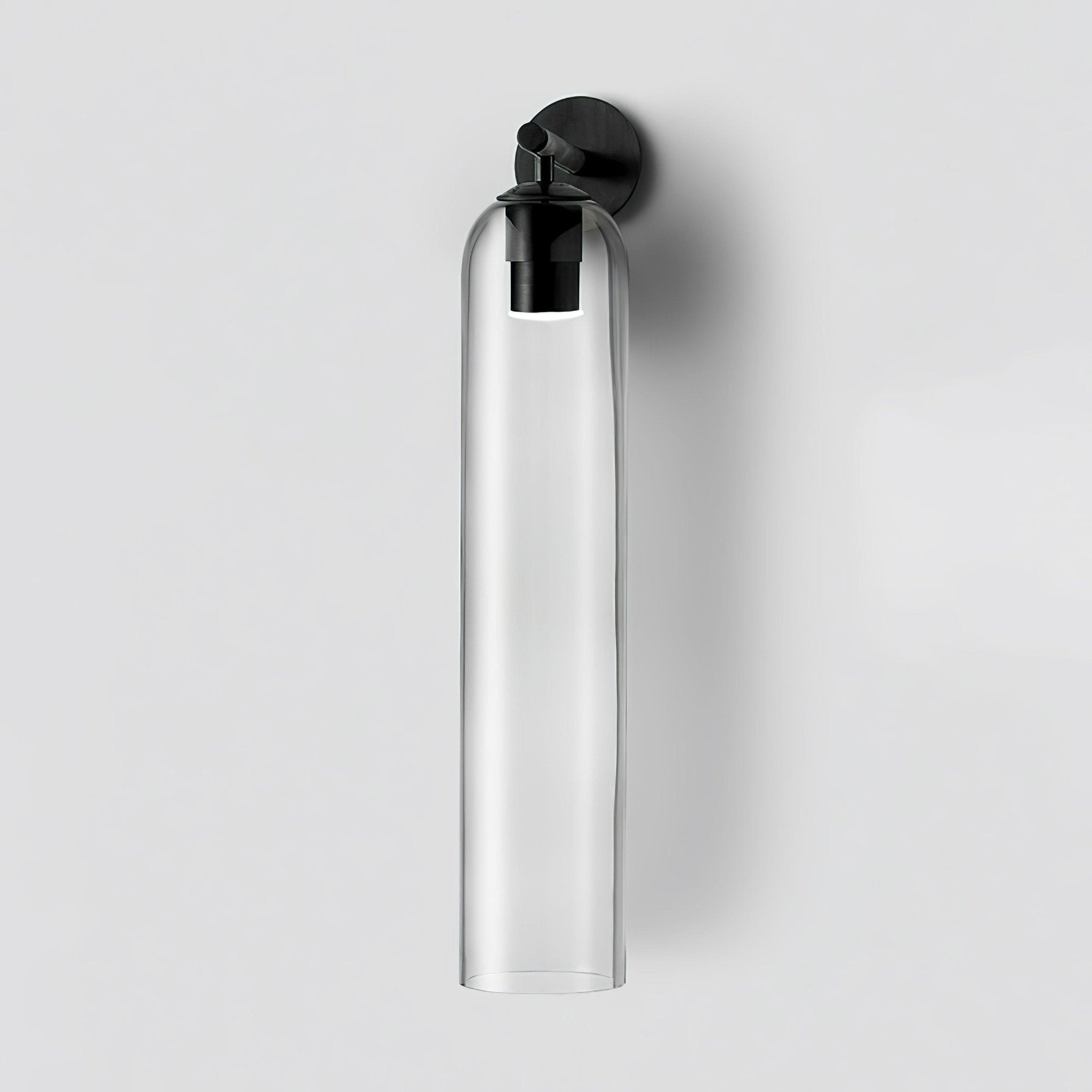 Wall Sconce Clear Glass Brass Cylinder | Modern