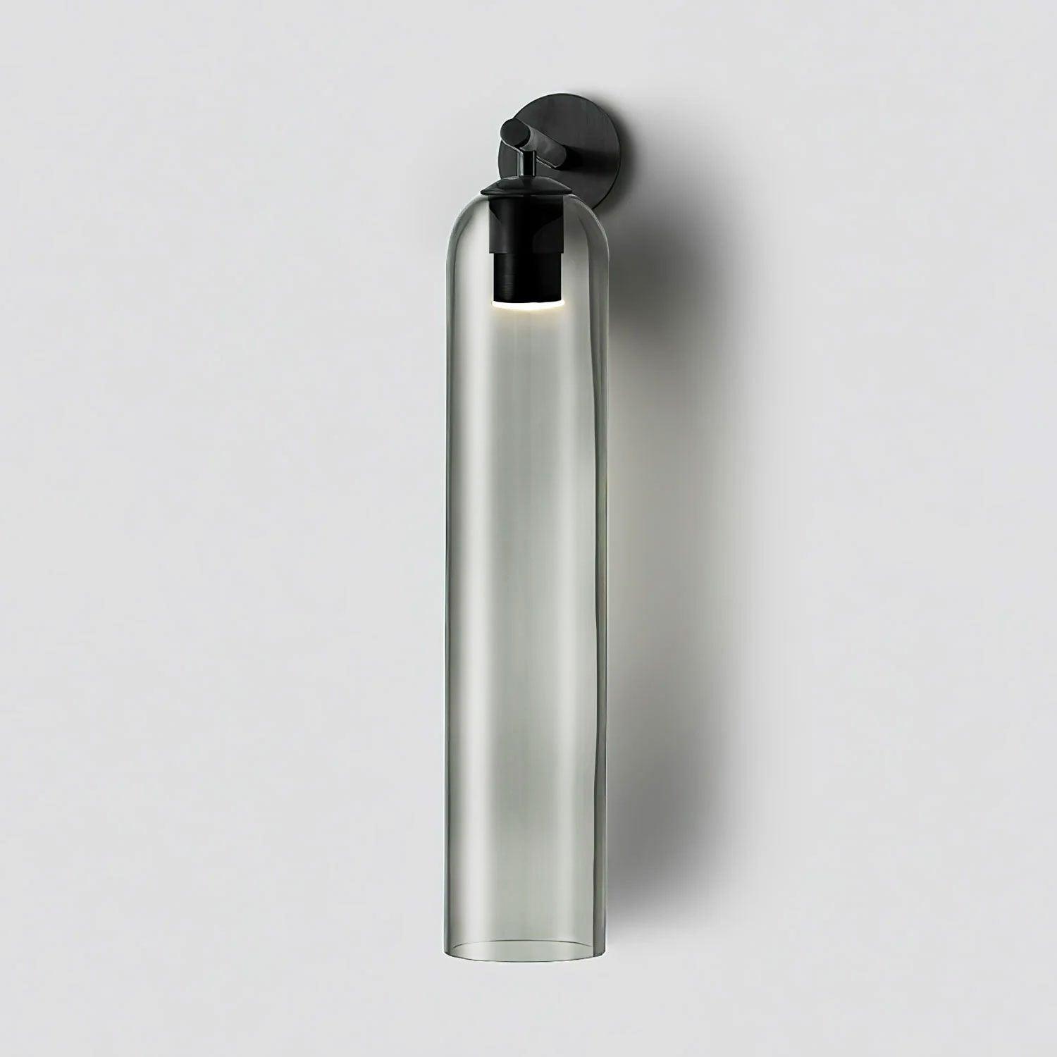 Wall Sconce Clear Glass Brass Cylinder | Modern