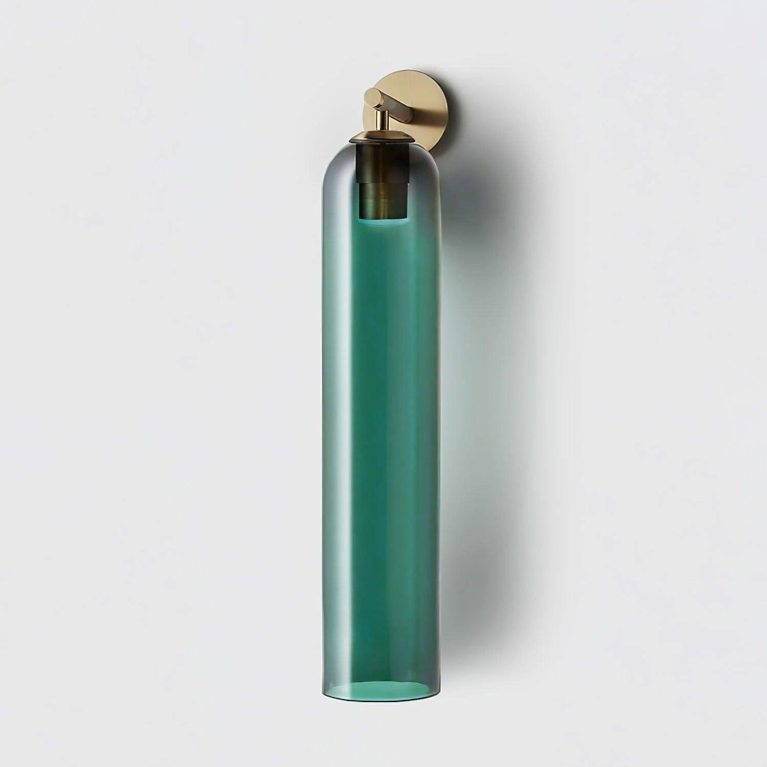 Wall Sconce Clear Glass Brass Cylinder | Modern