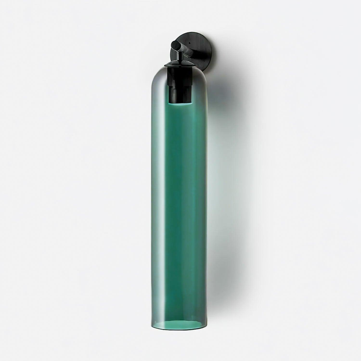 Wall Sconce Clear Glass Brass Cylinder | Modern