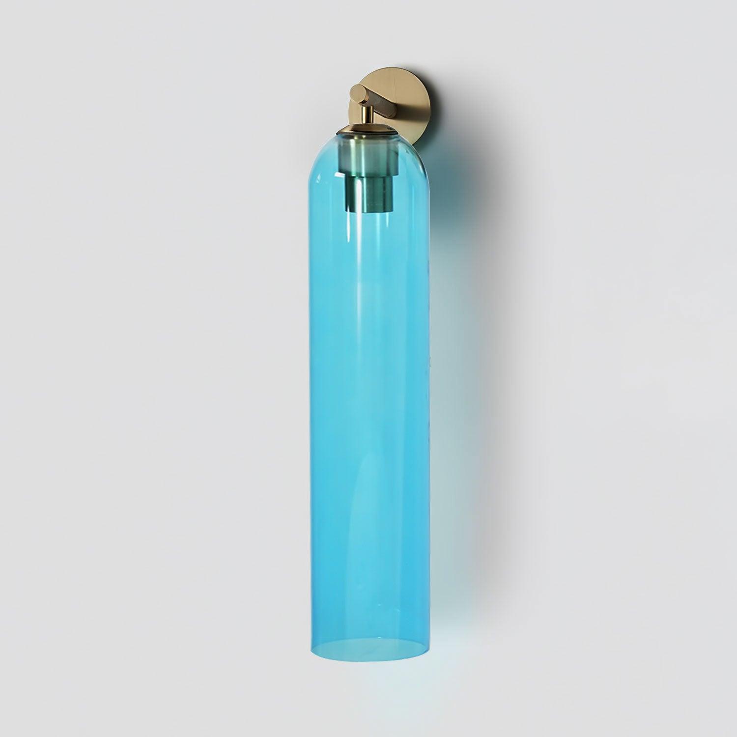 Wall Sconce Clear Glass Brass Cylinder | Modern
