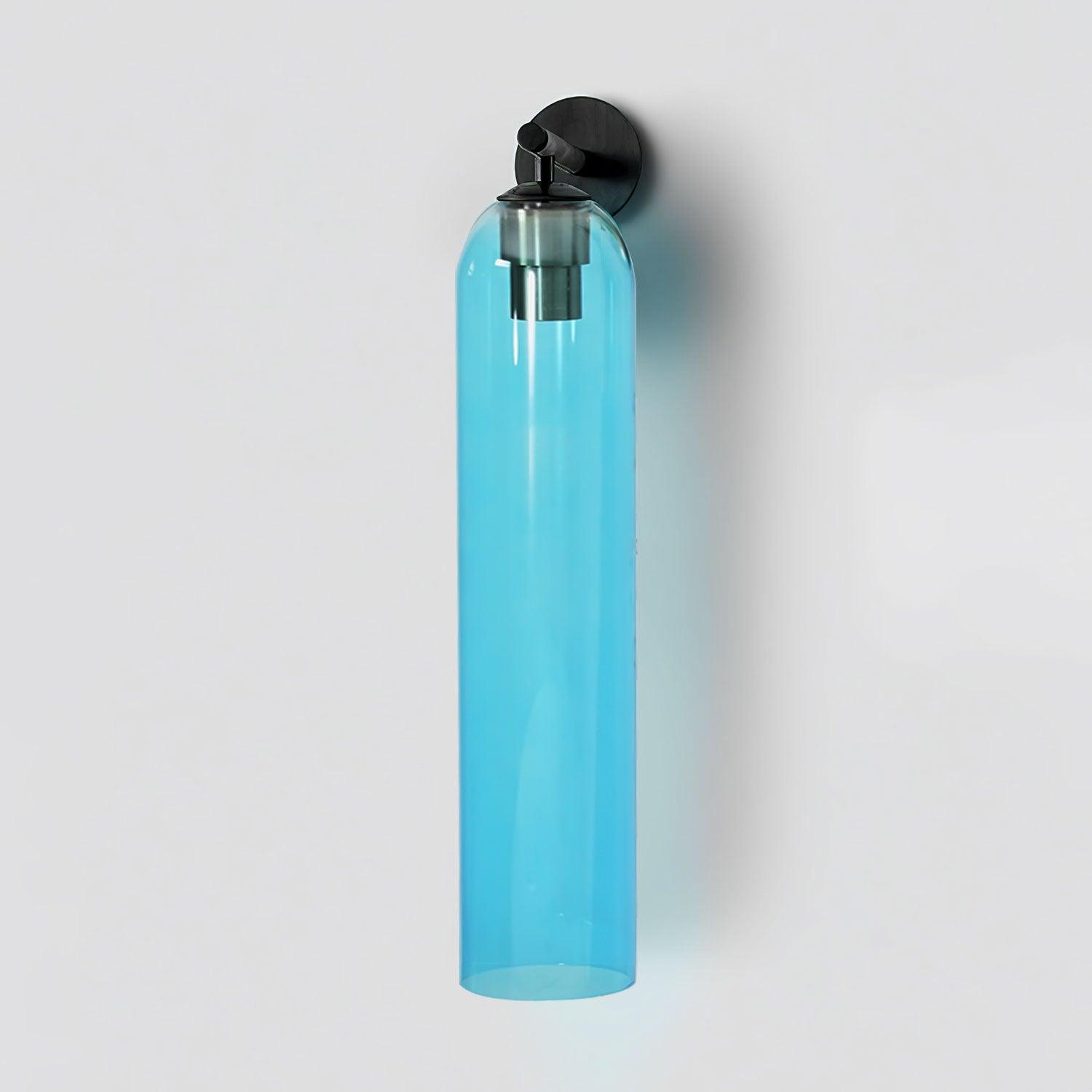 Wall Sconce Clear Glass Brass Cylinder | Modern