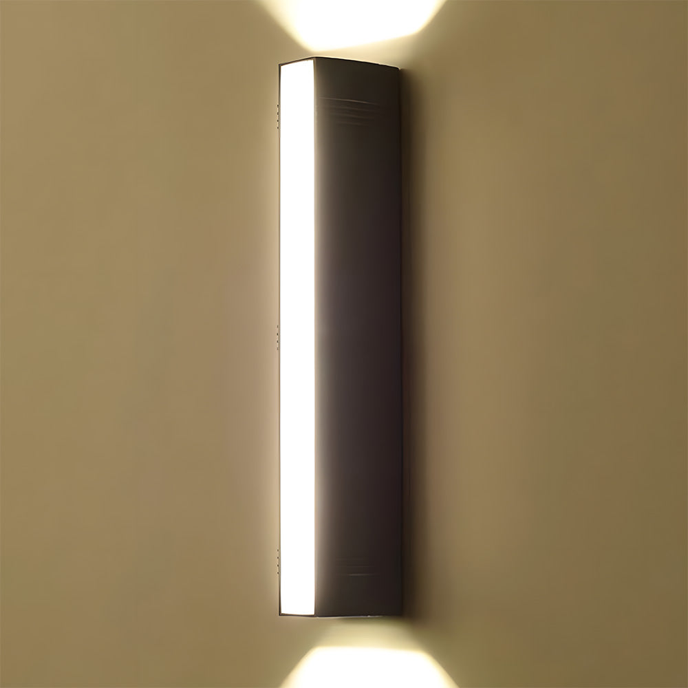 Black Aluminum LED Up & Down Outdoor Wall Light | Modern