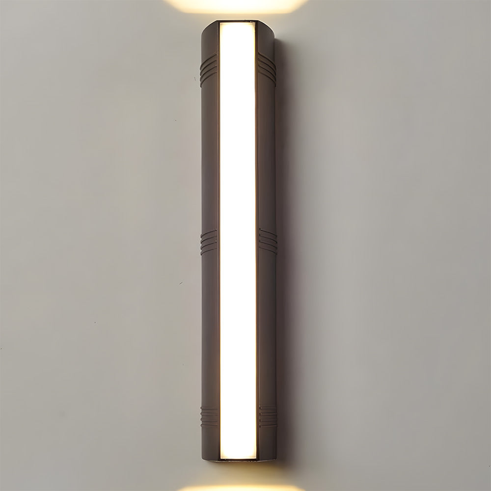 Black Aluminum LED Up & Down Outdoor Wall Light | Modern