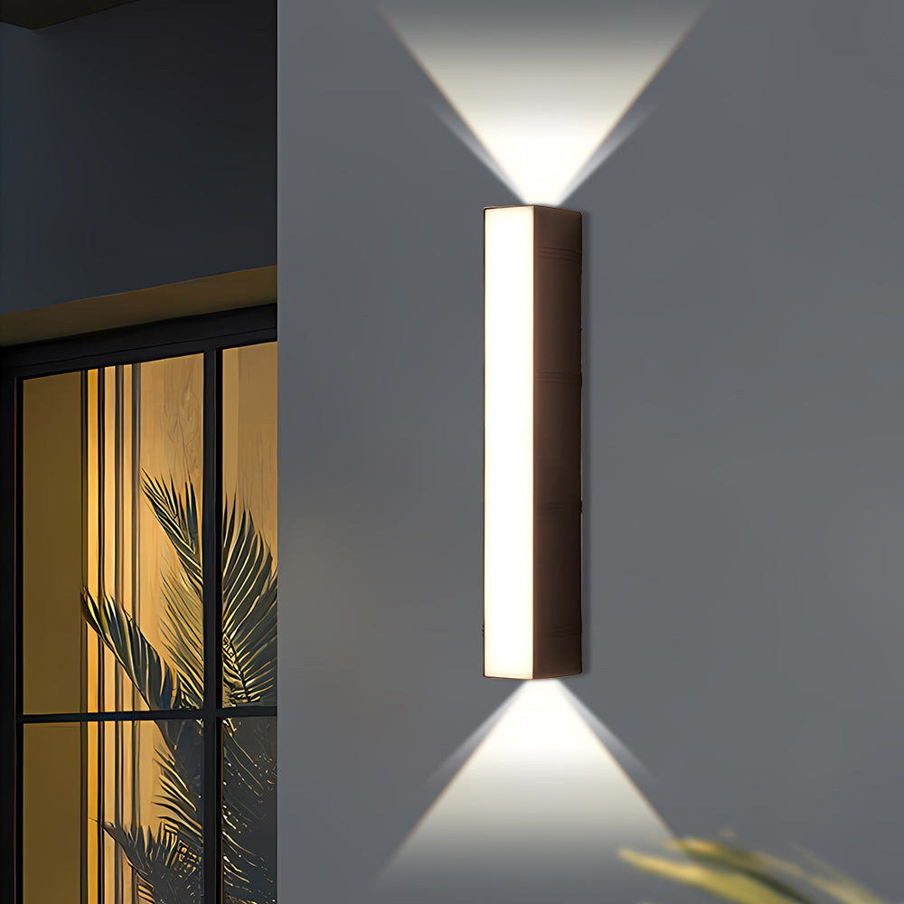 Black Aluminum LED Up & Down Outdoor Wall Light | Modern