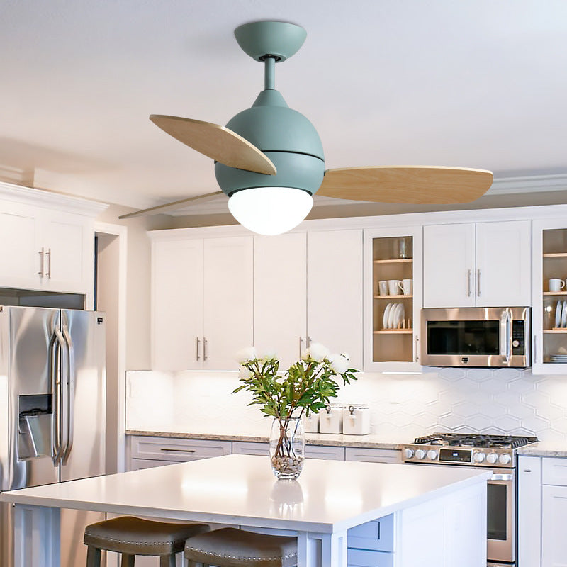 Ceiling Fan Lamp LED Modern Kitchen Living Room | Remote Control