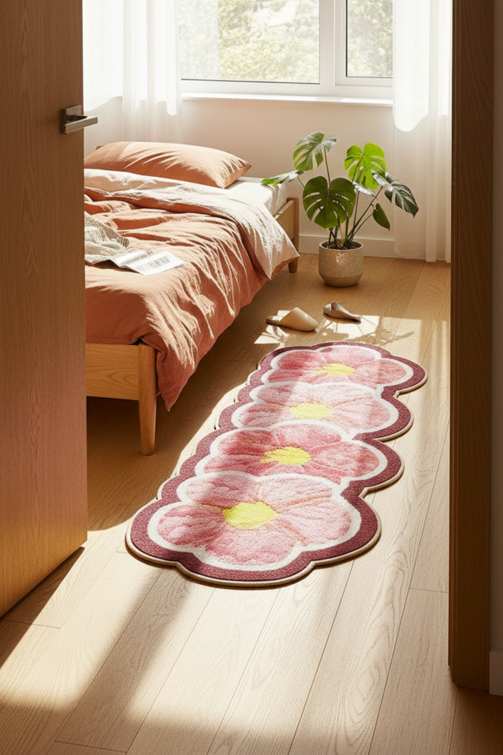 Decorative Floral Rugs | Bedroom Runner Accent