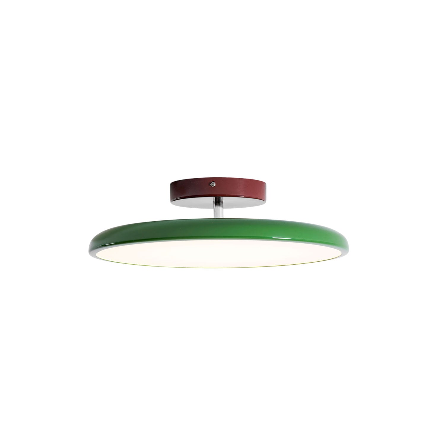 Ceiling Light LED Round Cream Disc Terracotta | Modern
