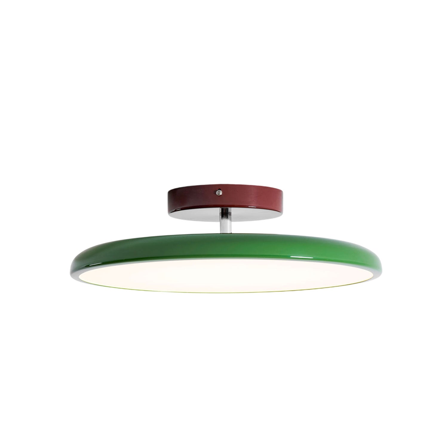 Ceiling Light LED Round Cream Disc Terracotta | Modern