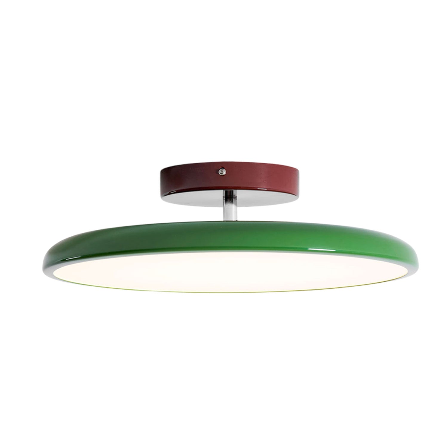 Ceiling Light LED Round Cream Disc Terracotta | Modern