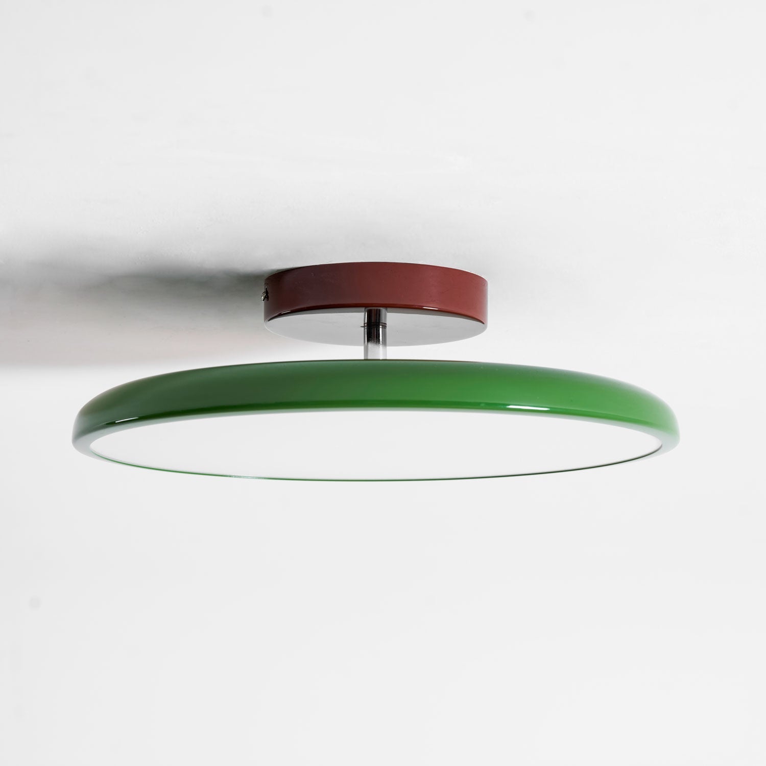 Ceiling Light LED Round Cream Disc Terracotta | Modern