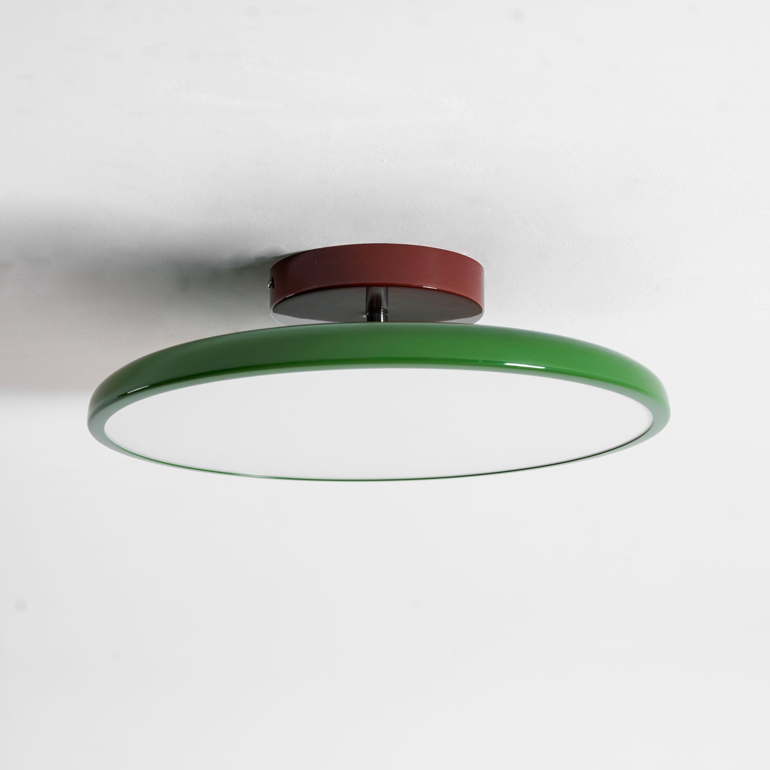 Ceiling Light LED Round Cream Disc Terracotta | Modern