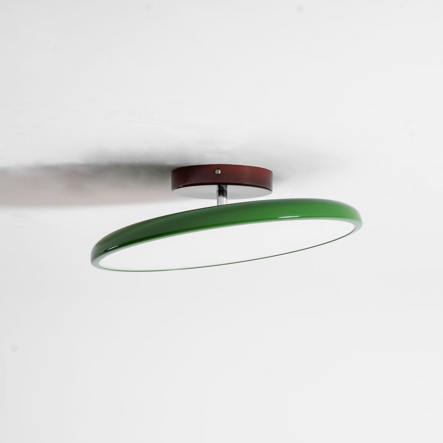 Ceiling Light LED Round Cream Disc Terracotta | Modern