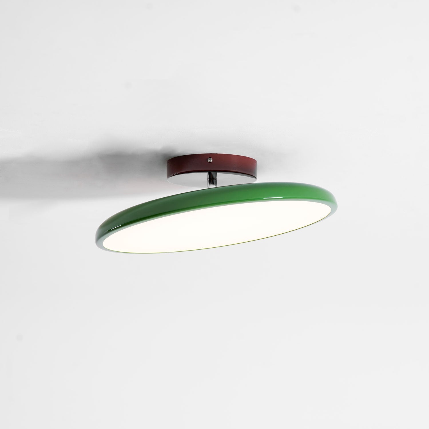 Ceiling Light LED Round Cream Disc Terracotta | Modern