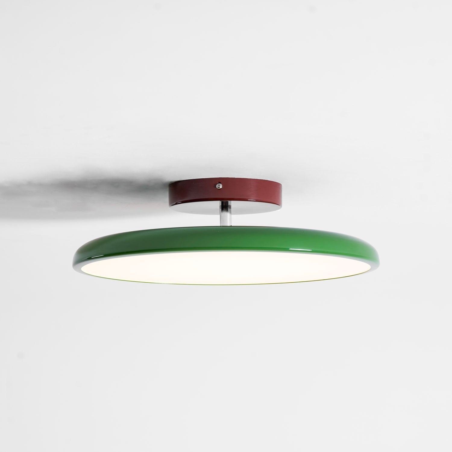 Ceiling Light LED Round Cream Disc Terracotta | Modern