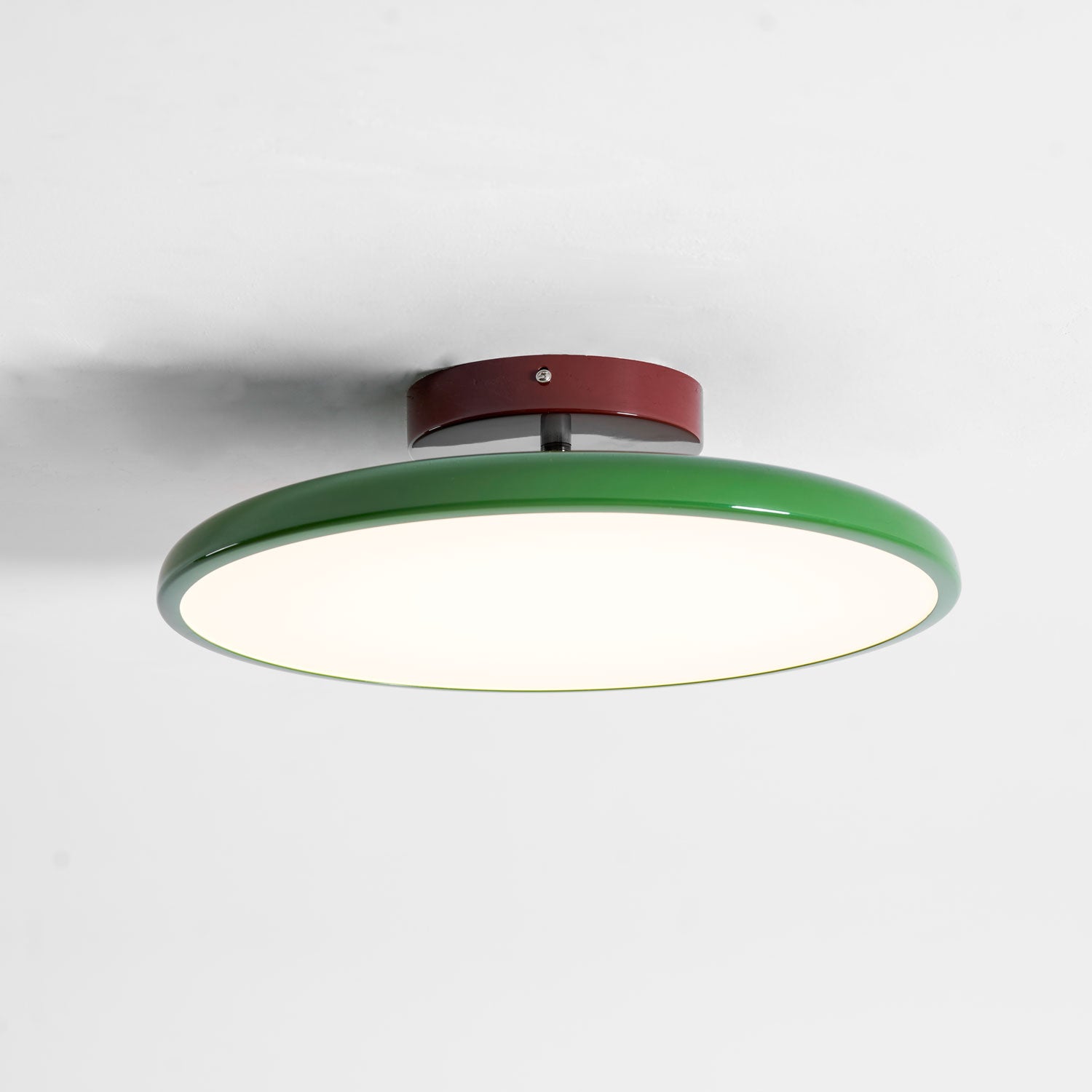 Ceiling Light LED Round Cream Disc Terracotta | Modern