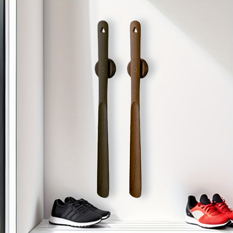 Ergonomic Walnut Magnetic Shoehorn | Wall Mount