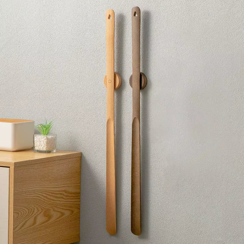 Ergonomic Walnut Magnetic Shoehorn | Wall Mount