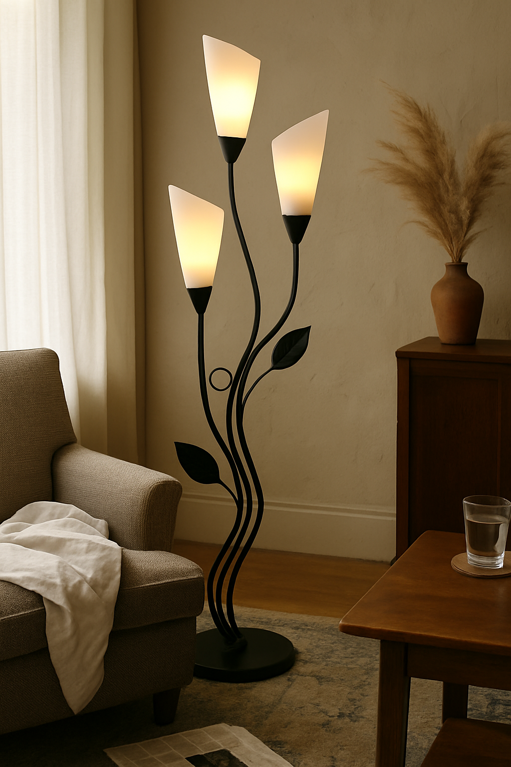 Floor Lamp 3 Color for Living Room | Botanical