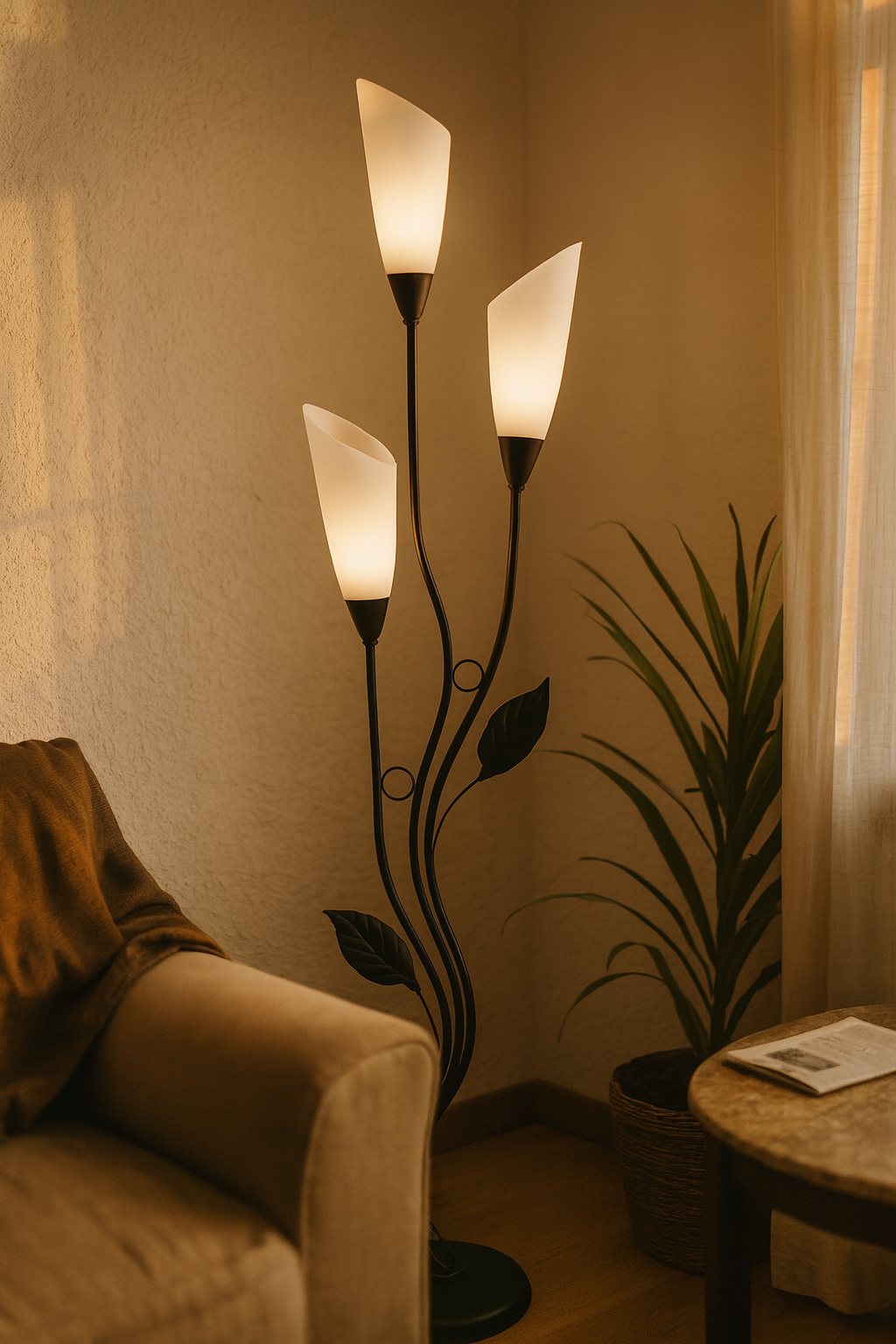 Floor Lamp 3 Color for Living Room | Botanical