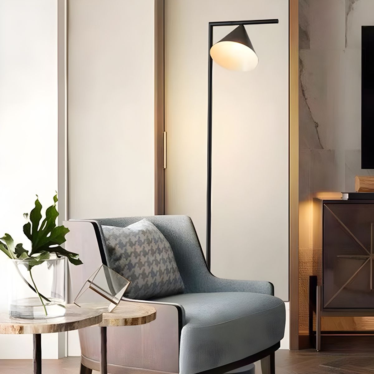 Floor Lamp Modern Living Room | Marble Design Base