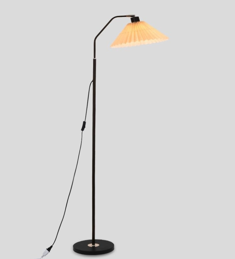 Floor Lamp Pleated Shade Living Room | Reading