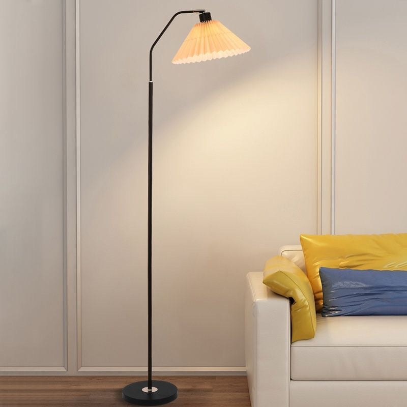 Floor Lamp Pleated Shade Living Room | Reading