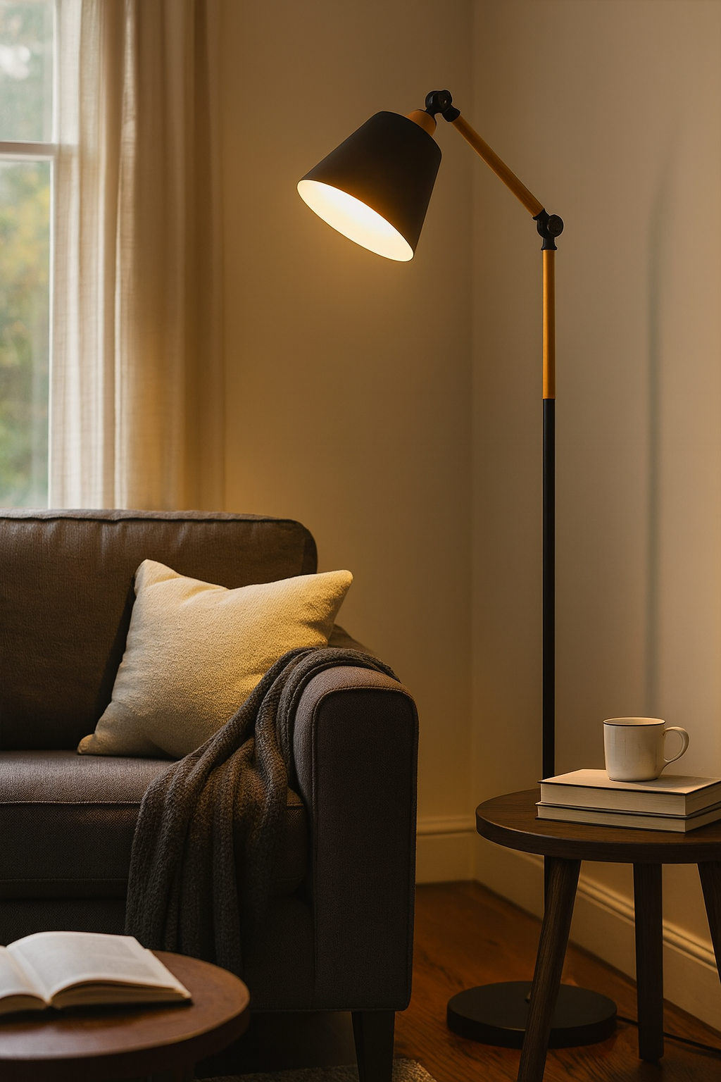 Floor Lamp for Living Room | Wood