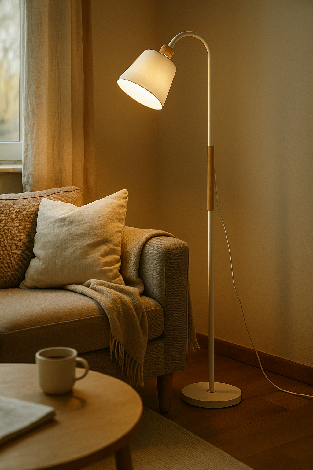 Floor Lamp for Living Room | Wood