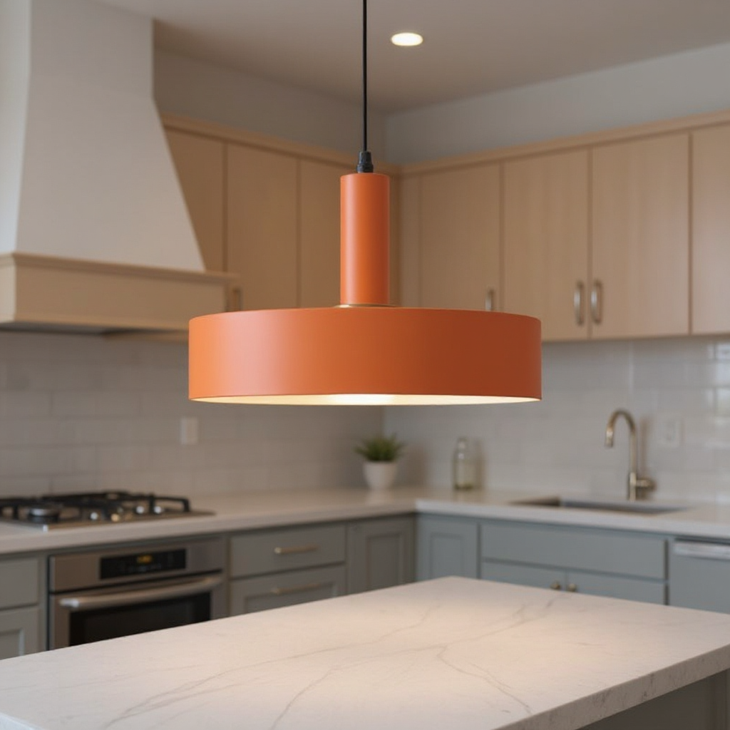 Kitchen Island Hanging Light Modern Drum Pendant | LED