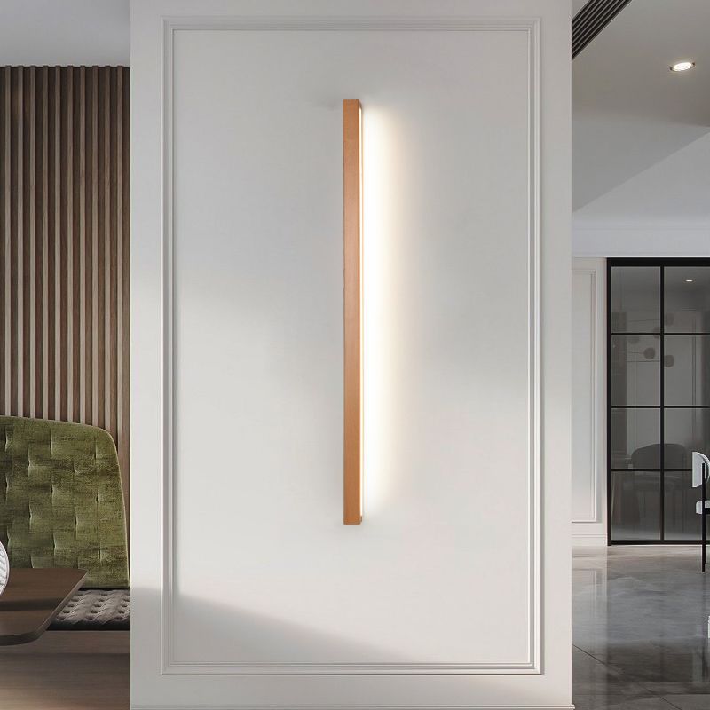 Linear Wooden Wall Sconce | Wall Lighting