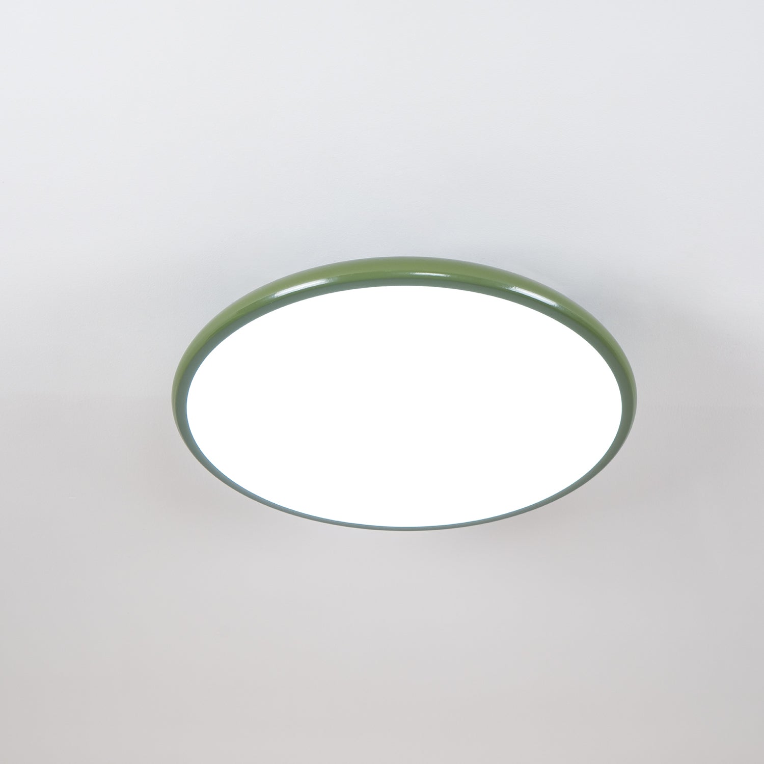 Ceiling Light LED Round Cream Disc Terracotta | Modern