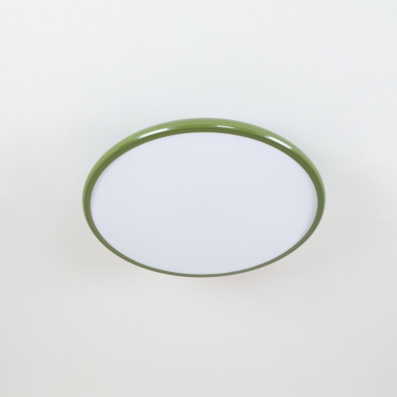 Ceiling Light LED Round Cream Disc Terracotta | Modern