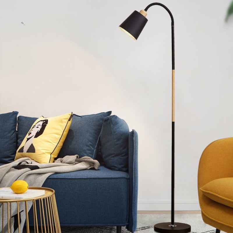 Minimalist Floor Lamp Reading Living Room | Adjustable Shade