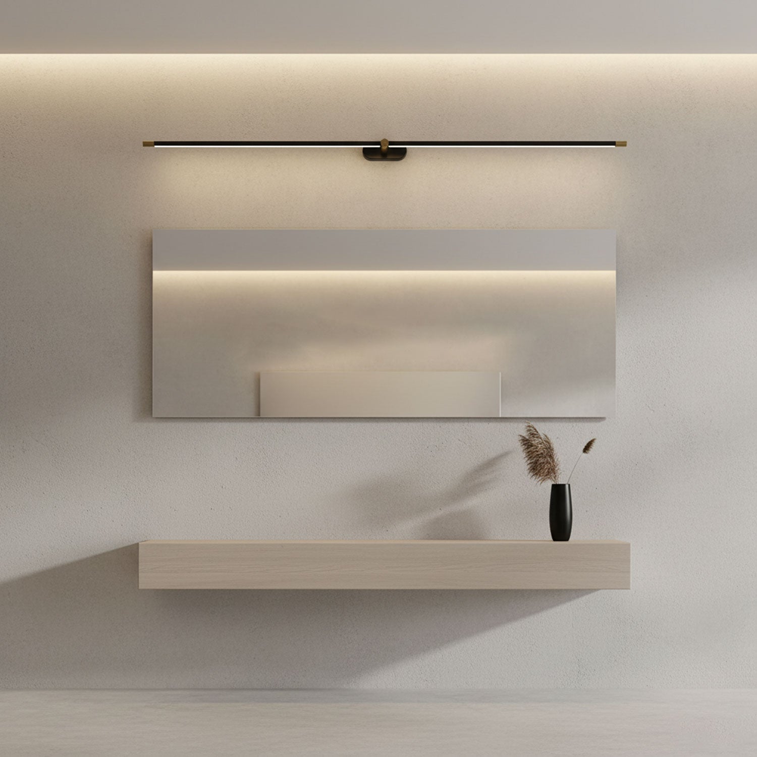 LED Wall Lamp Black Brass Linear Swivel | Modern