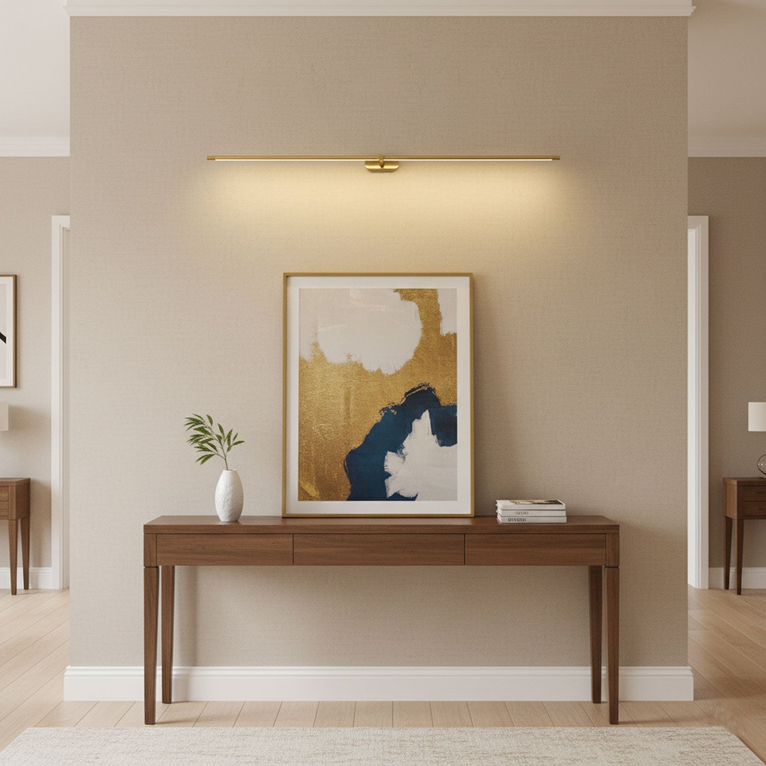 LED Wall Lamp Black Brass Linear Swivel | Modern