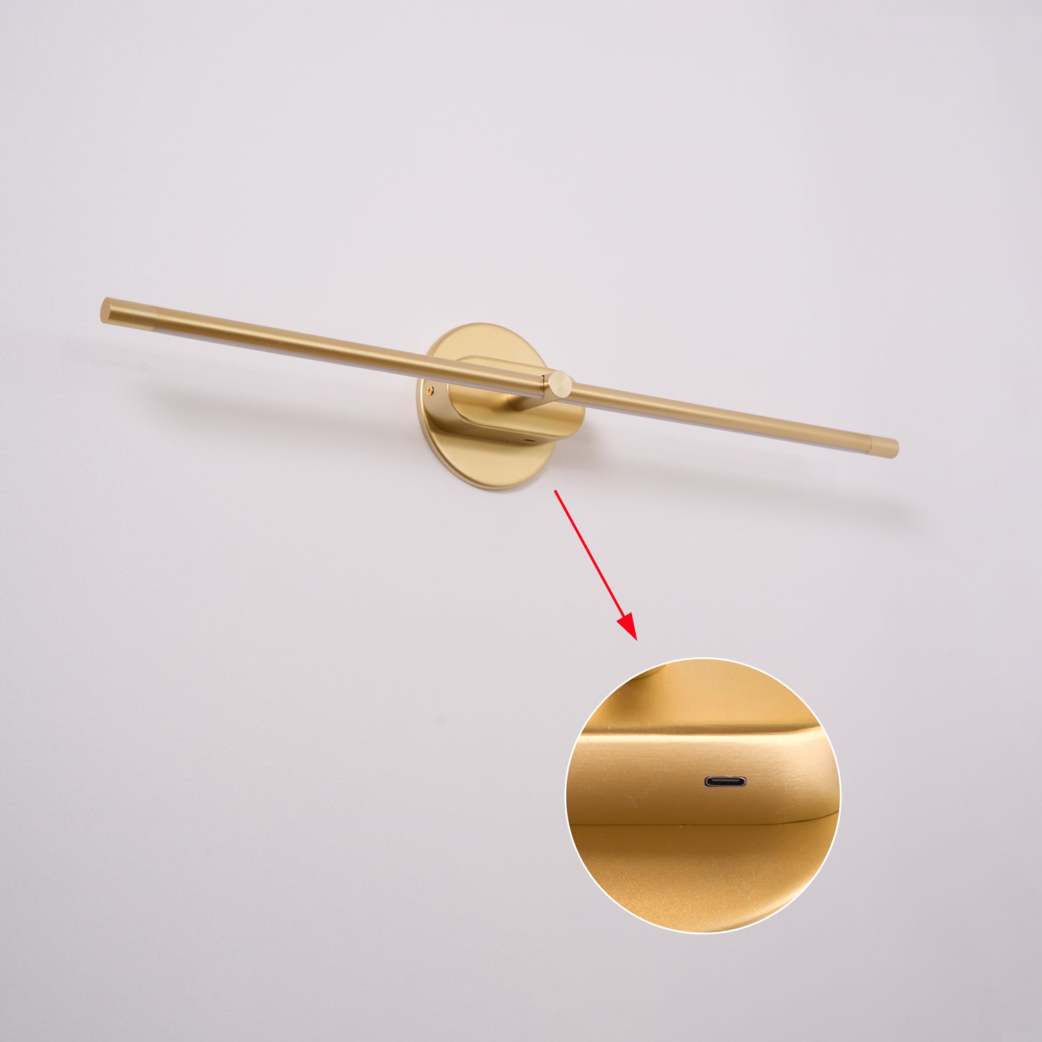LED Wall Lamp Black Brass Linear Swivel | Modern