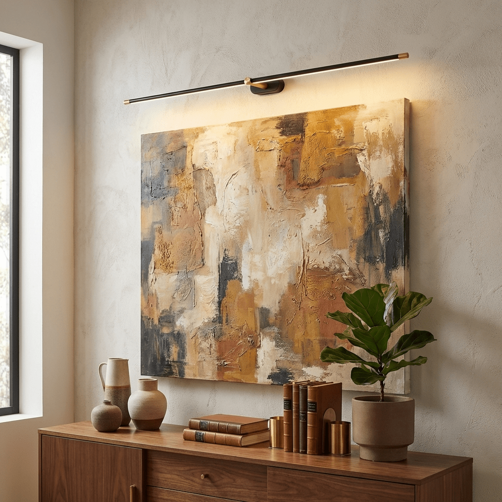LED Wall Lamp Black Brass Linear Swivel | Modern