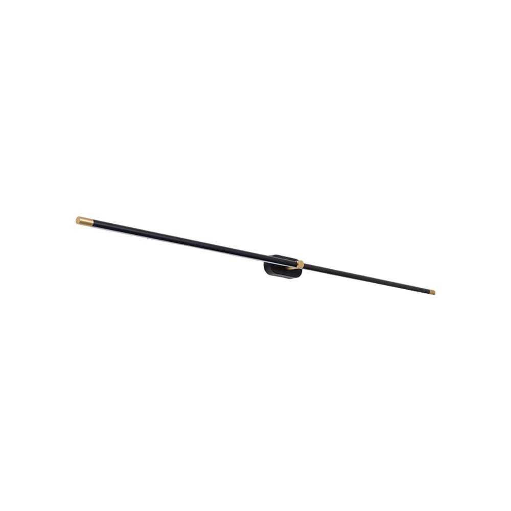 LED Wall Lamp Black Brass Linear Swivel | Modern