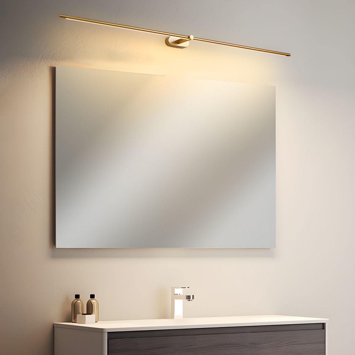 LED Wall Lamp Black Brass Linear Swivel | Modern