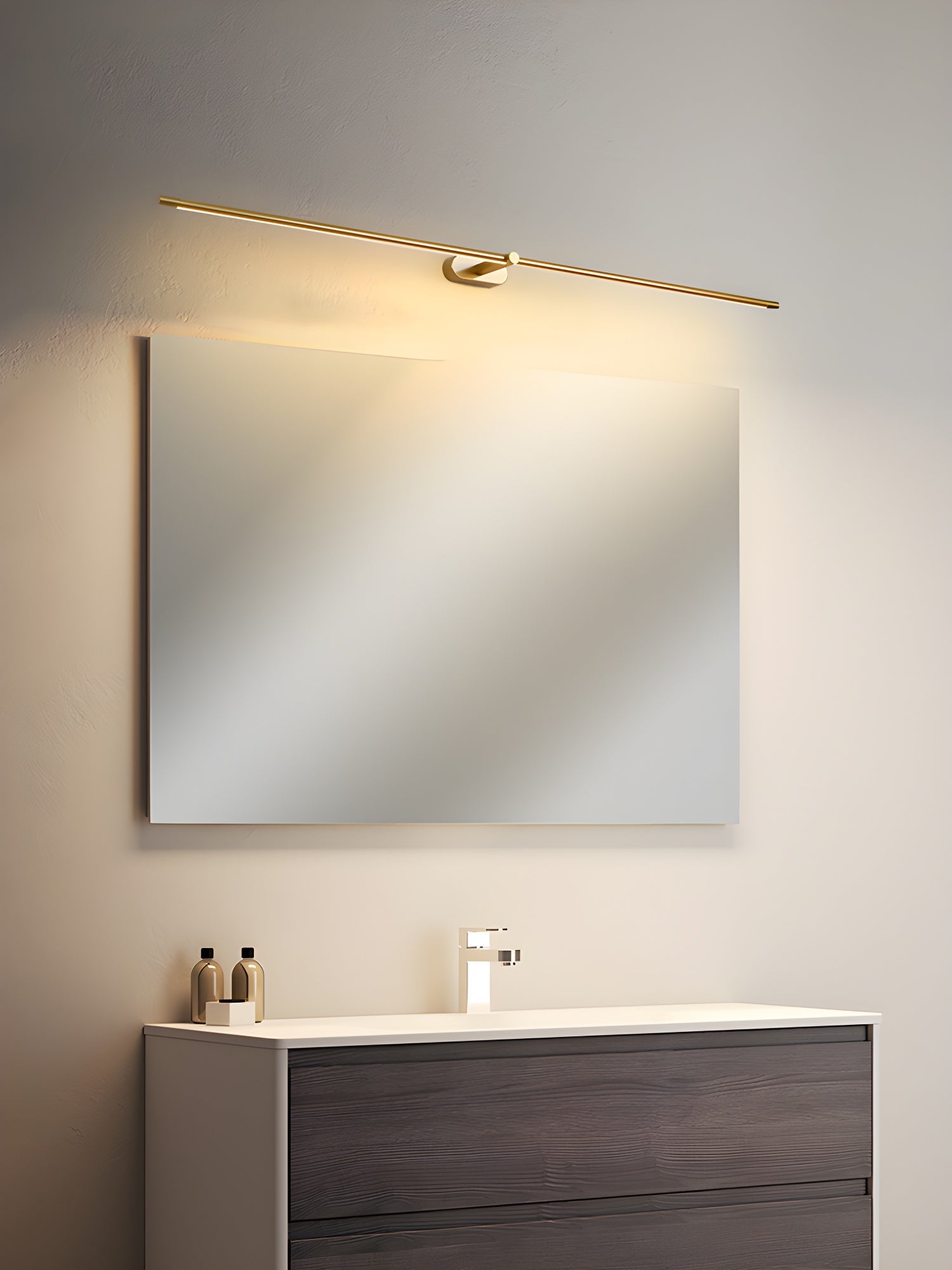 LED Wall Lamp Black Brass Linear Swivel | Modern