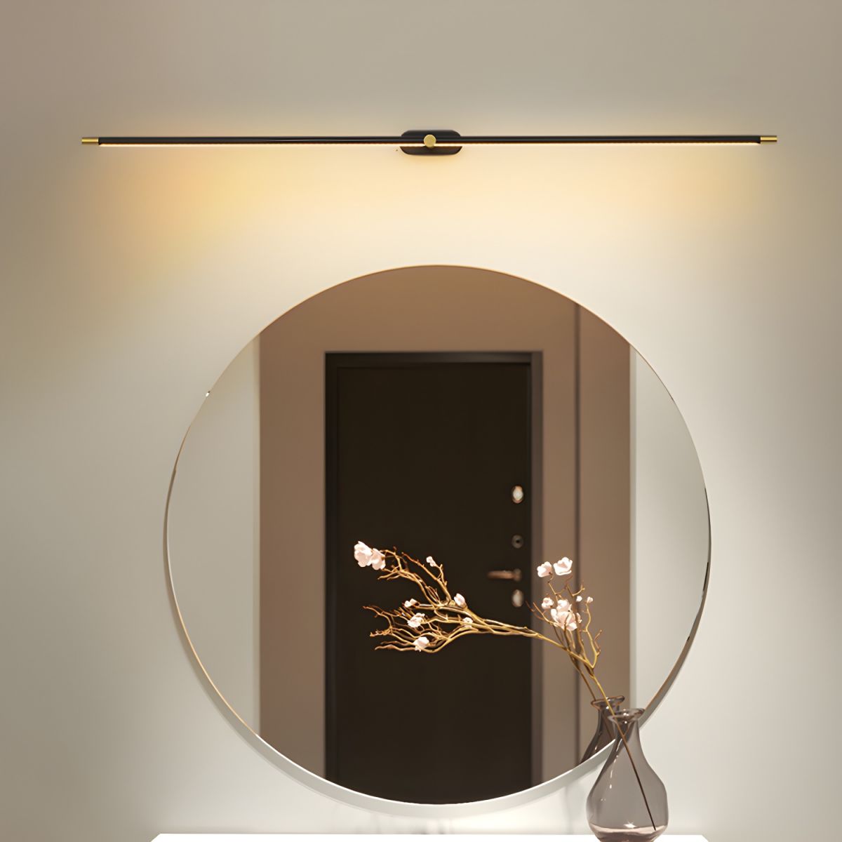 LED Wall Lamp Black Brass Linear Swivel | Modern