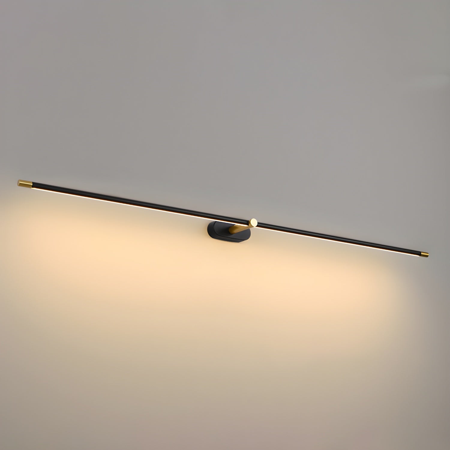 LED Wall Lamp Black Brass Linear Swivel | Modern