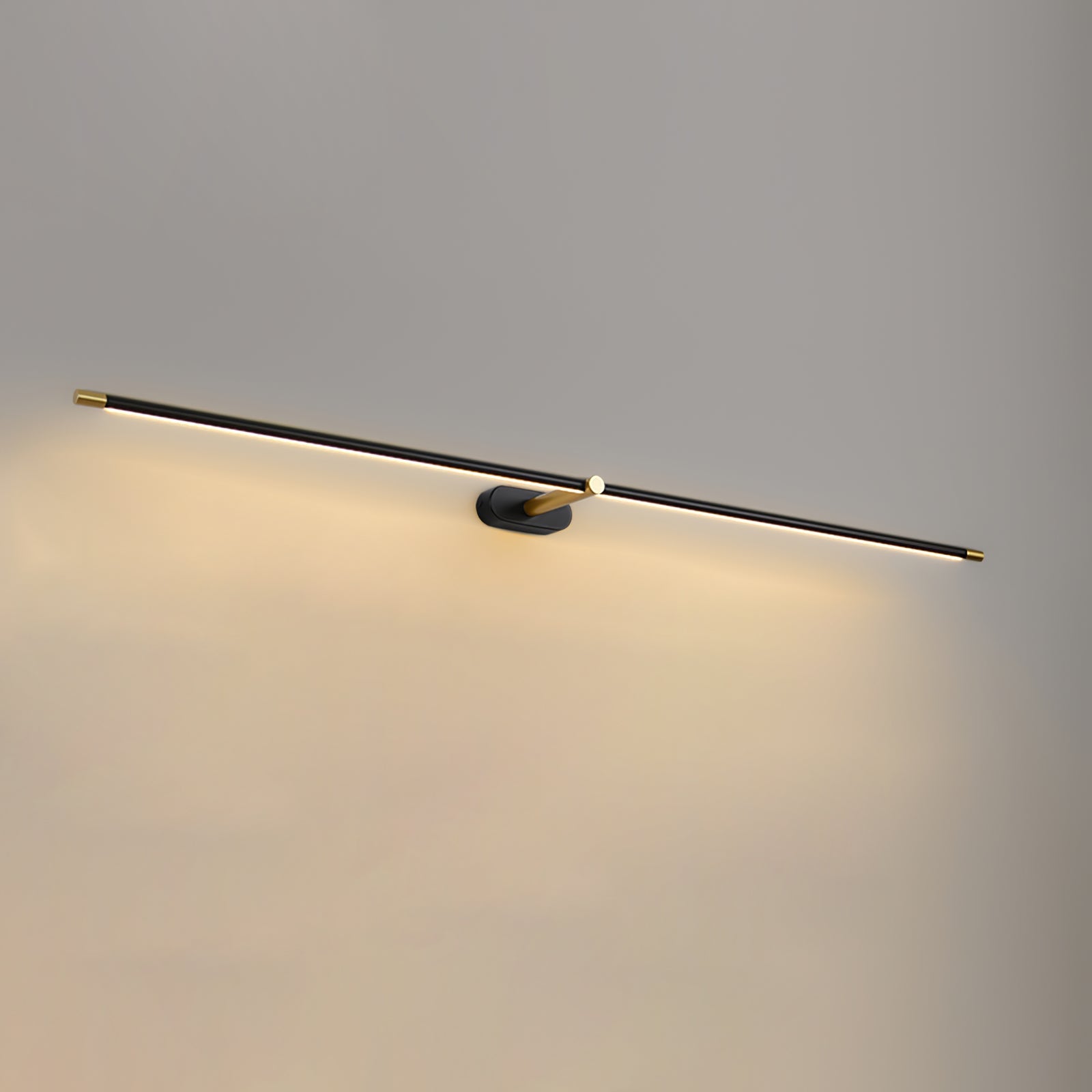 LED Wall Lamp Black Brass Linear Swivel | Modern