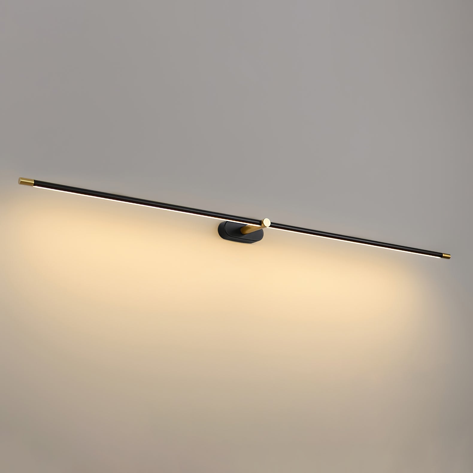 LED Wall Lamp Black Brass Linear Swivel | Modern