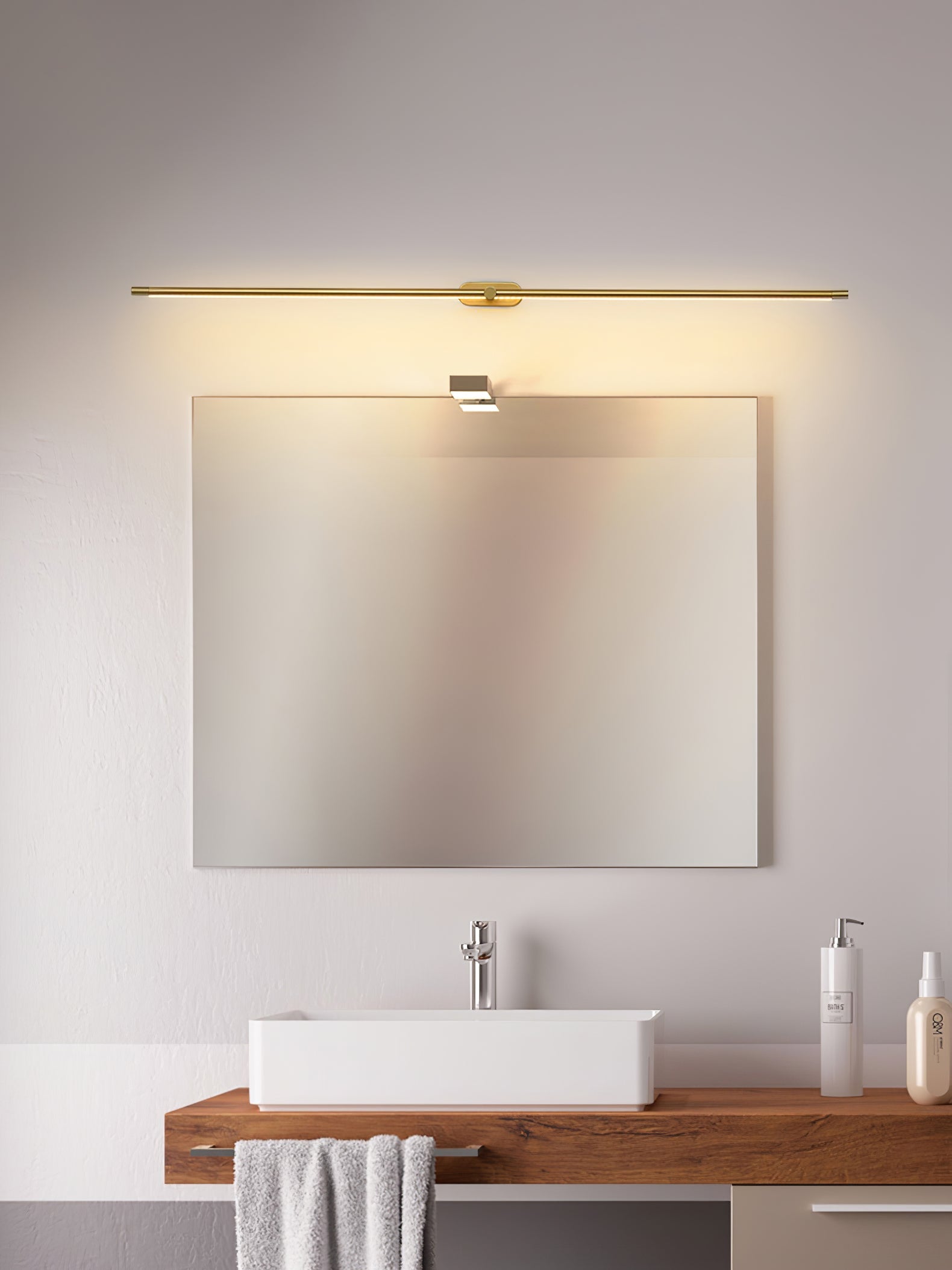 LED Wall Lamp Black Brass Linear Swivel | Modern