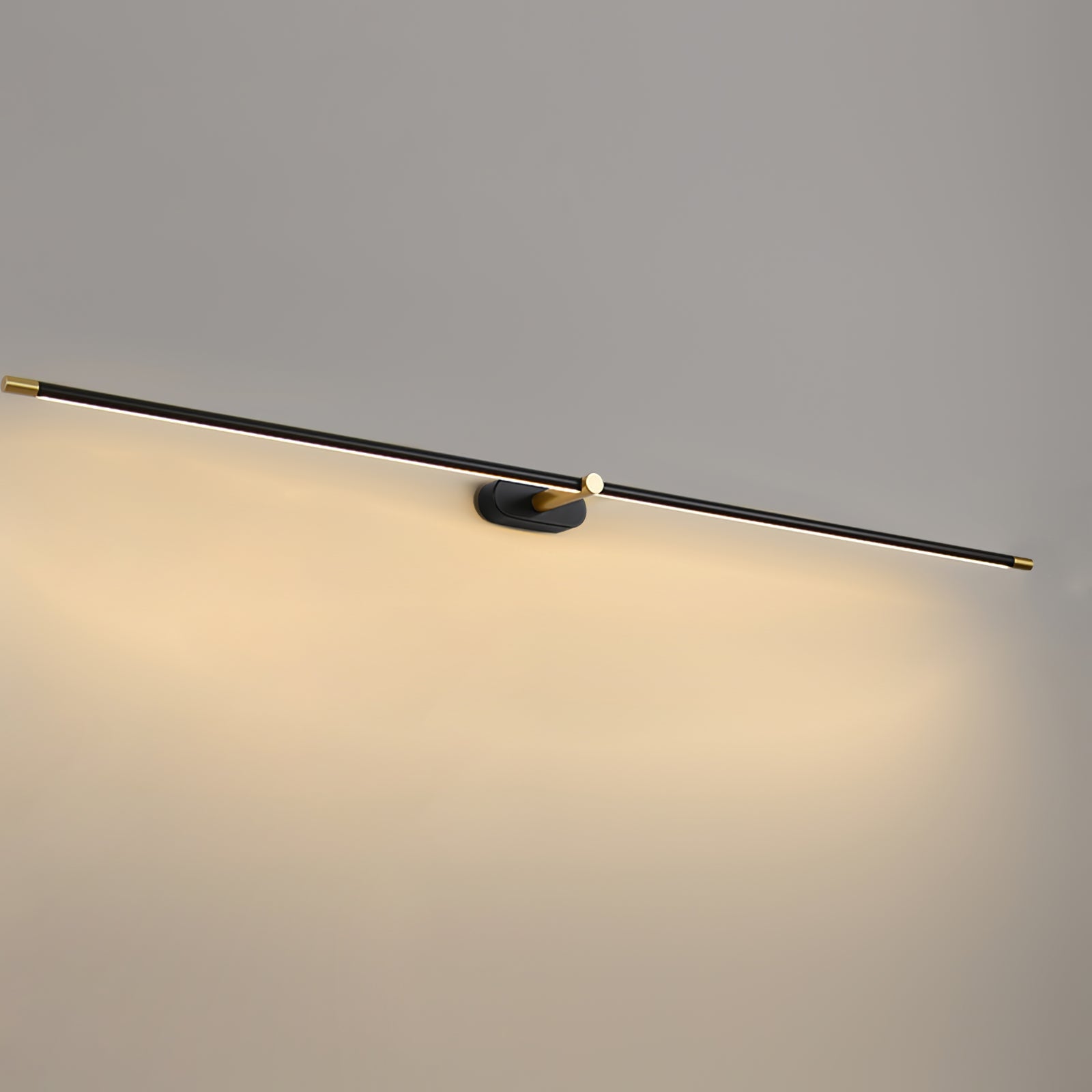 LED Wall Lamp Black Brass Linear Swivel | Modern
