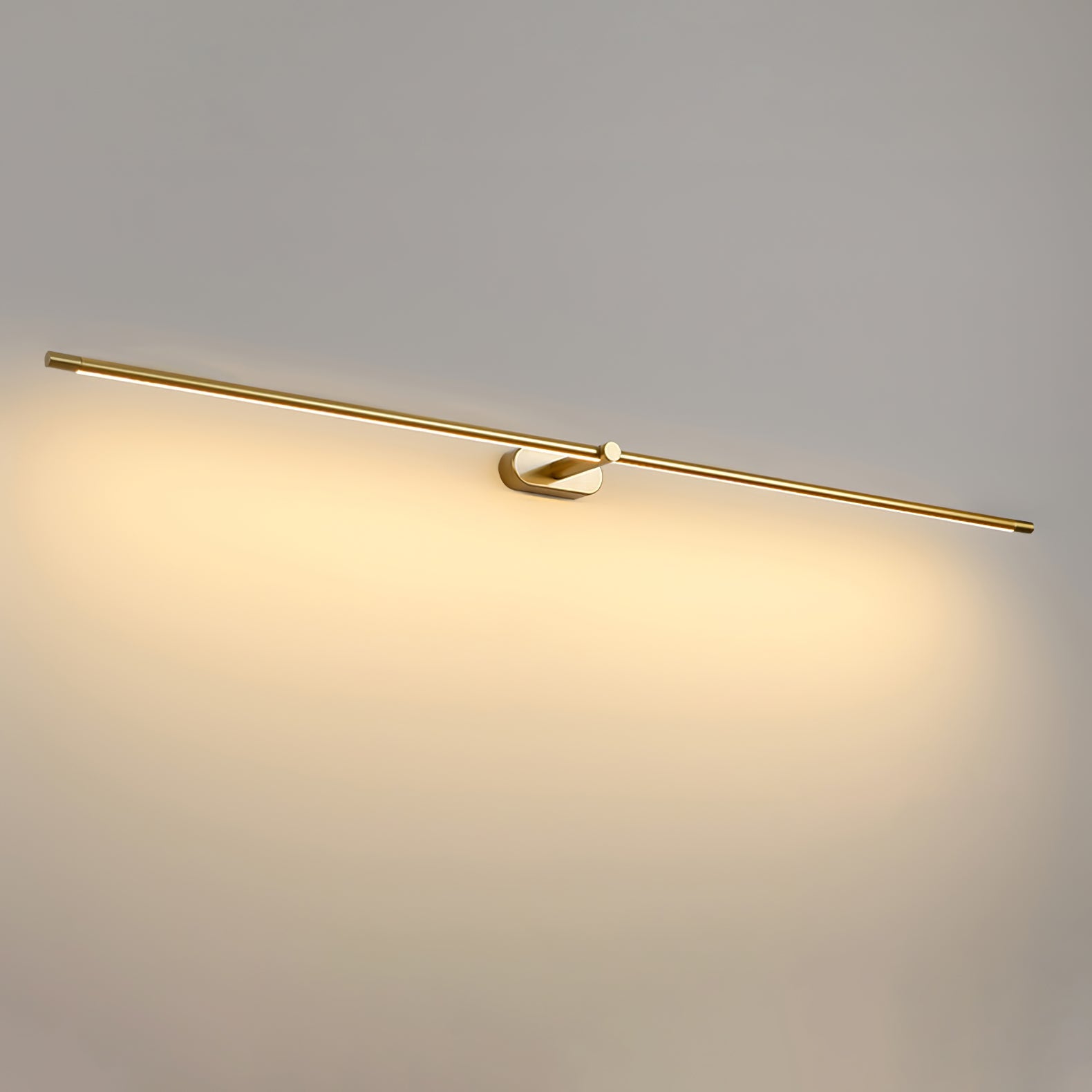 LED Wall Lamp Black Brass Linear Swivel | Modern